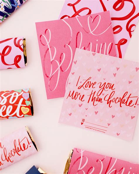 printable valentines day candy wrappers  thimblepress