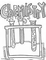 Chemistry Cover Coloring Pages Binder Science Book Title Covers School Subject Classroom Kids Project Front Printable Notebook Drawing Clipart Classroomdoodles sketch template
