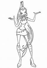 Coloring Trix Winx Pages Print Kids Color Witches sketch template
