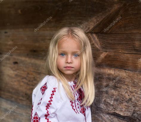Wonderfull Little Blonde Girl In Ukrainian National