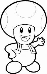 Coloring Mario Pages Toad Super Popular sketch template