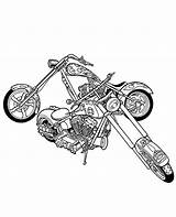 Coloring Harley Davidson Motorbikes Print Color Pages Bikes sketch template