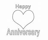 Anniversary Coloring Happy Pages Template sketch template