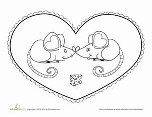 valentines day mouse coloring page valentines day coloring coloring