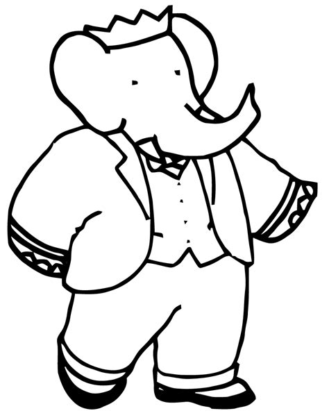 coloring pages babar cartoons printable coloring pages