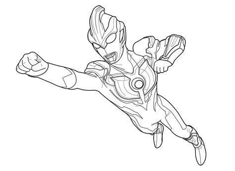 flying ultraman coloring page  print  color