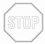 Stop Sign Printable Clip Signs Clipart Color Coloring Outline Road Traffic Cliparts Vector Colouring Template Light Pages Library Small Cliparting sketch template