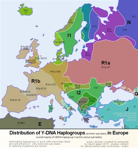 Distribution Of Y Dna Haplogroups In Europe And
