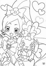 Precure Heartcatch Blossom Chypre Minitokyo Zerochan Scan Tsubomi Hanasaki раскрашивания рисунки sketch template