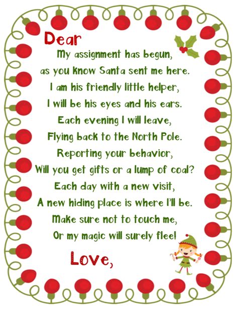 Welcome Back Letter From Elf On The Shelf Printable Printable Word
