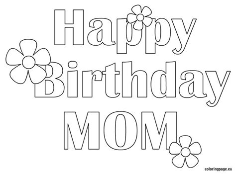images   printable happy birthday mom coloring pages