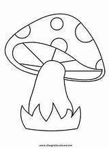 Mushroom Toadstool Open Cartoon Cute Coloring Clip Kids Clipart sketch template
