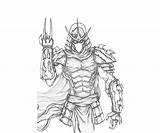 Shredder Coloring Pages Tmnt Template sketch template