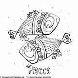Pages Coloring Pisces Zodiac Choose Board sketch template