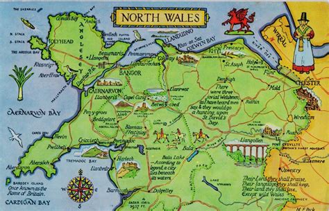 mishcards postcrossing blog north wales map   cooperage