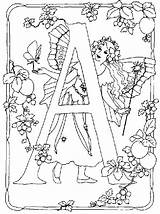 Fairy Coloring Pages Alphabet Printable Fairies Letters Color Letter Abc Adults Previus Next Fun Kleurplaat sketch template