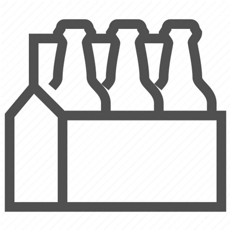 alcohol beer bottle drink pack pint sixpack icon