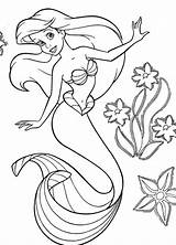 Coloring Mermaid Pages Little Princess Printable Girls Ariel Disney Print Sheets Colouring Sirenita Para La Melody Animation Pintar Movies Google sketch template