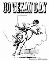 Go Texan Coloring Pages Clip Western Dancingcowgirldesign Party Texans Rodeo sketch template
