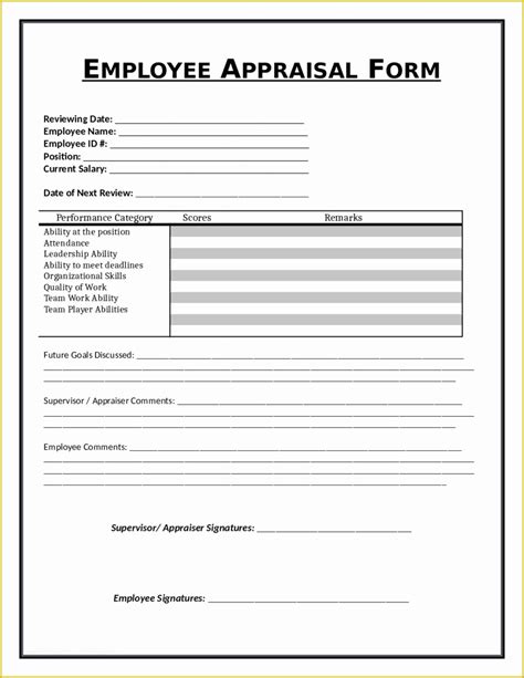 employee review form template   employee evaluation form  sample employee