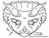 Kleurplaat Dinosaurus Printen Triceratops Masker Crafts Maken Diyfashion Dinosaure Mascaras Treehouse Downloaden sketch template