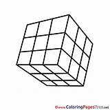 Cube Colouring Printable Rubik Coloring Kids Pages Rubiks Sheet Sheets Title Template sketch template