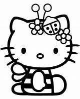 Kitty Hello Coloring Colouring Easy Topcoloringpages Bee Print sketch template