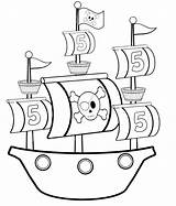 Pirate Ship Coloring Pages Simple Preschool Lego Awesome sketch template