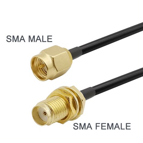 Worldwide Shipping Sma Male To Sma Female Rg58 Coax Cable 5m Low Loss
