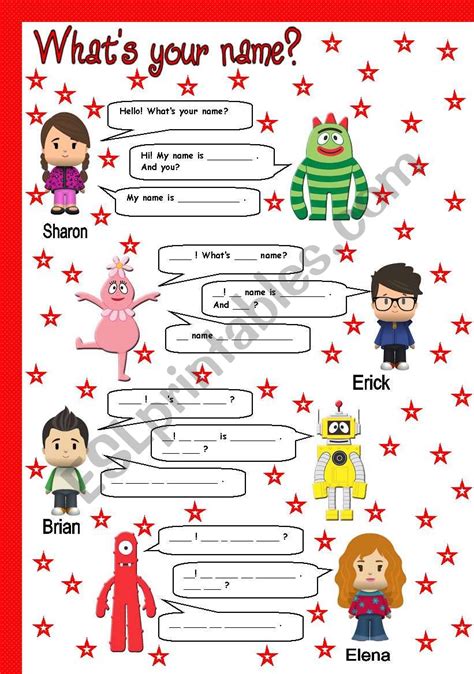 What´s Your Name Esl Worksheet By Soledad Grosso