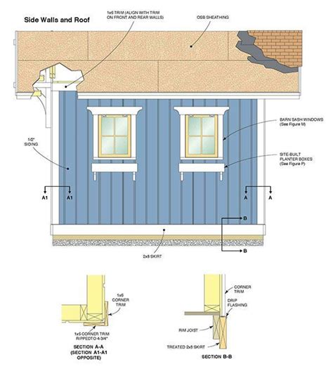storage shed plans blueprints  constructing
