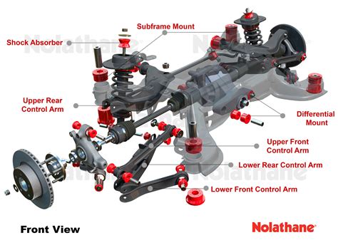 auto brake parts nolathane control arm  rear outer bushing  holden commodore ve
