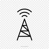 Tower Radio Icon Coloring sketch template