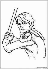 Anakin Skywalker Star Wars Coloring Pages Color Print Coloringpagesonly sketch template