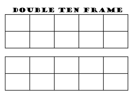 ten frame template  printable printable templates