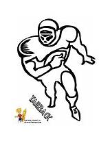 Football Coloring Tailback Sheets Yescoloring Gridiron Gritty Kids sketch template