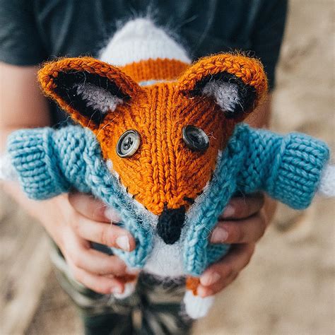 Red Fox Knitting Pattern Birthday T Ideas Home Decor Etsy