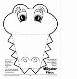 Krokodil Masker Alligator Basteln Maske sketch template