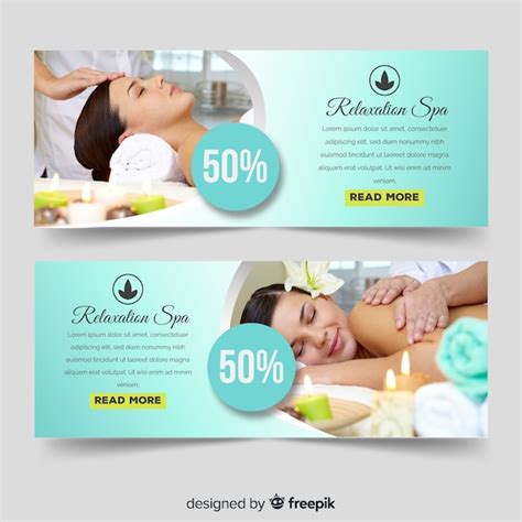 vector spa sale banners