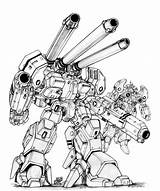 Robotech Destroid Macross Robot Dibujos Hwr Chuckwalton Rifts Mecha Valkyrie Gundam Marines Expeditionary Salvo Palladium sketch template