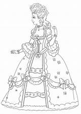 Coloring Princess Illustration Preview sketch template