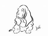 Dog Basset Hound Coloring Tattoos Drawing Tattoo Beagle Mix Puppy Outline Bassett Silhouette Sheets Sketches Eyes Animals Pets Animal Pet sketch template