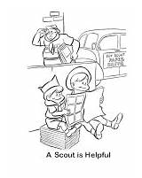Scout Coloring Cub Activity Sheets Pages Helpful Scouts Camp sketch template