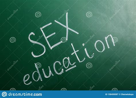 phrase `sex education` written on chalkboard stock image