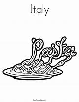 Italian Food Colouringpage Coloring Pages Kids Printable sketch template