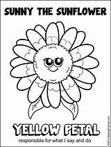 Sunny Yellow Coloring Petal Scout Girl Sheet Sunflower Flower Daisy Helpful Pages Friendly Printable Lupe Friends Activities Promise Girls Friend sketch template