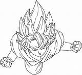 Goku Saiyan Ssj Kaioken Getdrawings Getcolorings sketch template