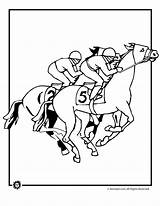 Coloring Horse Pages Racing Derby Kentucky Sheets Race Color Animal Horses Jr Kids Clipart Printables Party Sheet Print Hats Kid sketch template