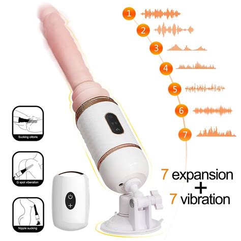 7 thrusting modes sex gun automatic heating vibrating dildo massager
