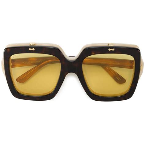 gucci oversized flip up sunglasses 575 liked on polyvore featuring